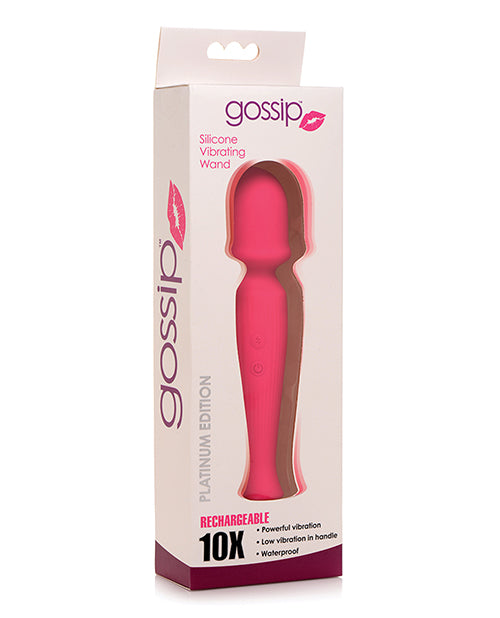 Curve Novelties Gossip Silicone Vibrating Wand 10x - Magenta - Empower Pleasure