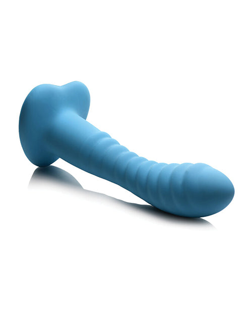 Curve Toys Simply Sweet 7" Ribbed Silicone Dildo - Blue - Empower Pleasure