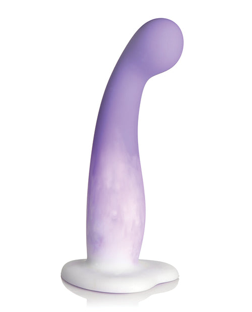 Curve Toys Simply Sweet 7" Slim G Spot Silicone Dildo - Purple/White - Empower Pleasure