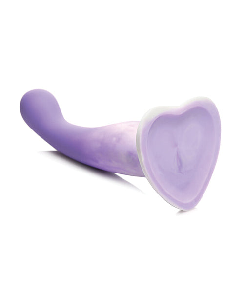 Curve Toys Simply Sweet 7" Slim G Spot Silicone Dildo - Purple/White - Empower Pleasure