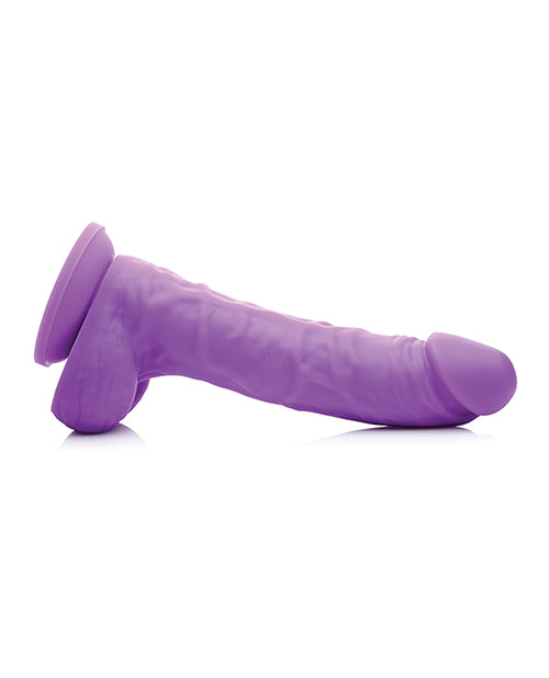 Curve Novelties Lollicock 7" Silicone Dildo with Balls - Grape - Empower Pleasure