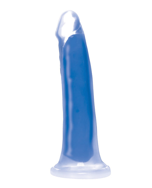 Curve Toys Lollicock 7" Glow In The Dark Silicone Dildo - Blue - Empower Pleasure