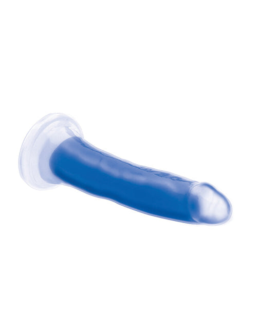 Curve Toys Lollicock 7" Glow In The Dark Silicone Dildo - Blue - Empower Pleasure