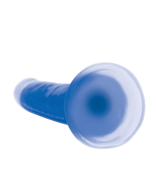 Curve Toys Lollicock 7" Glow In The Dark Silicone Dildo - Blue - Empower Pleasure