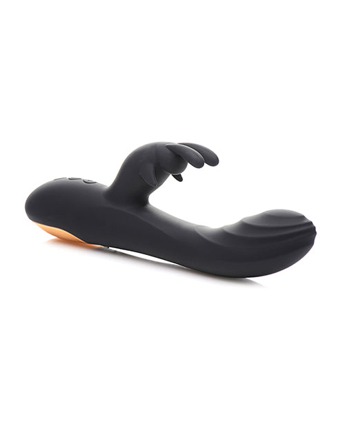 Curve Novelties Power Bunnies Cuddles 10x Silicone Rabbit Vibrator - Black - Empower Pleasure