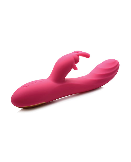 Curve Novelties Power Bunnies Huggers 10x Silicone Rabbit Vibrator - Pink