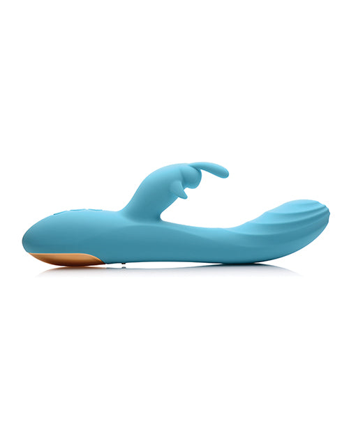 Curve Novelties Power Bunnies Snuggles 10x Silicone Rabbit Vibrator - Blue - Empower Pleasure