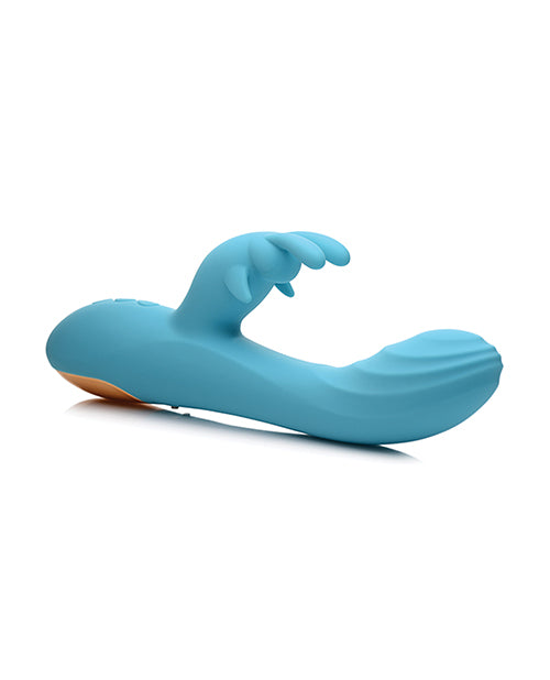 Curve Novelties Power Bunnies Snuggles 10x Silicone Rabbit Vibrator - Blue - Empower Pleasure