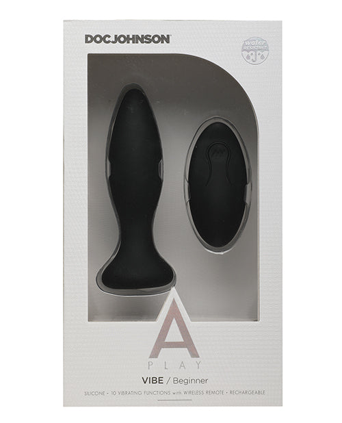 A Play Rechargeable Silicone Beginner Anal Plug with Remote