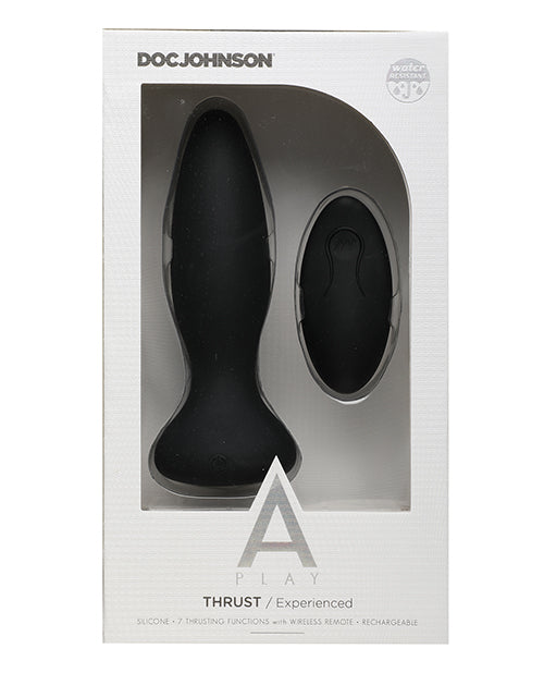A Play Thrust Experienced Rechargeable Silicone Anal Plug with Remote - Assorted Colors - Empower Pleasure