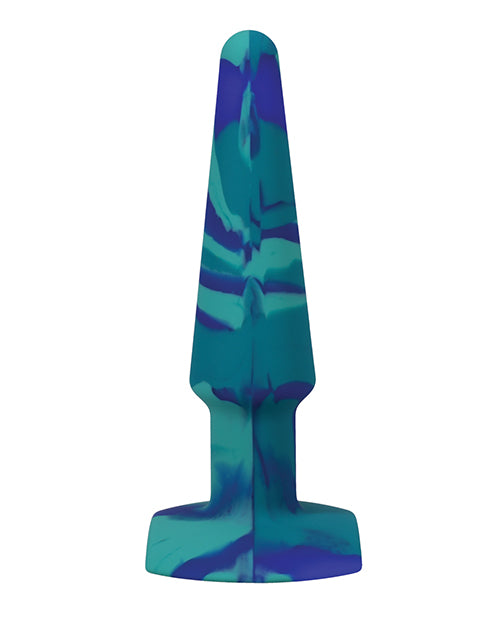 A Play 5" Groovy Silicone Anal Plug - Ocean - Empower Pleasure