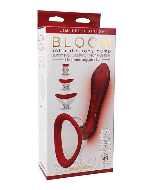 Bloom Intimate Body Automatic Vibrating Rechargeable Pump Limited Edition - Red - Empower Pleasure