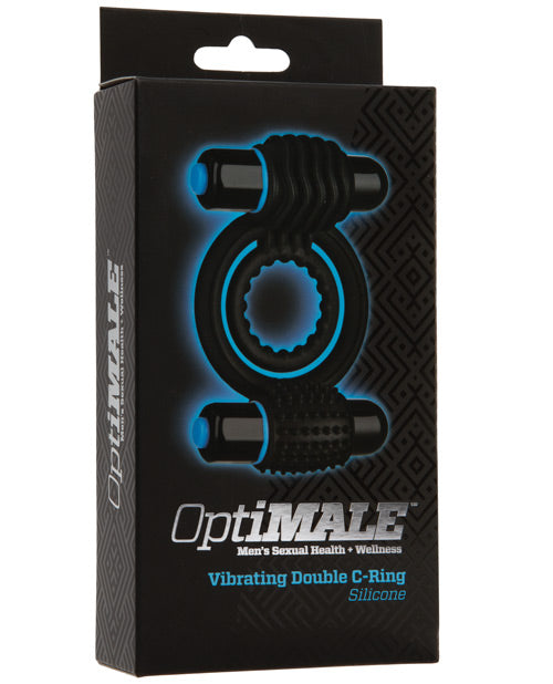 OptiMale Vibrating Double C-Ring - Black