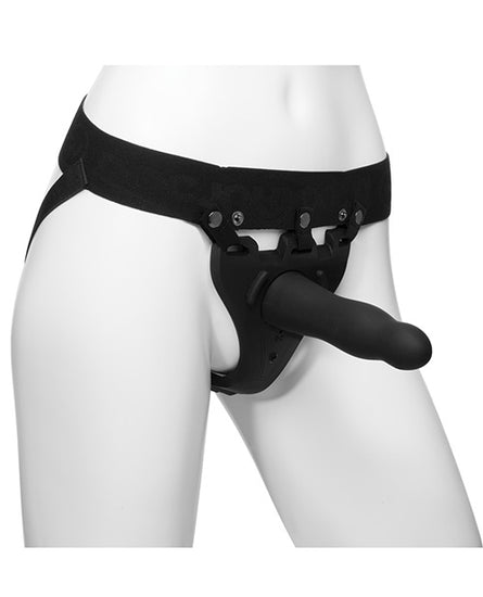 Body Extensions Be Aroused Vibrating 2-Piece Strap-On Set - Black - Empower Pleasure