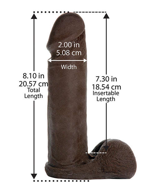 Vac-U-Lock 8" Ultraskyn Cock Attch. - Black - Empower Pleasure