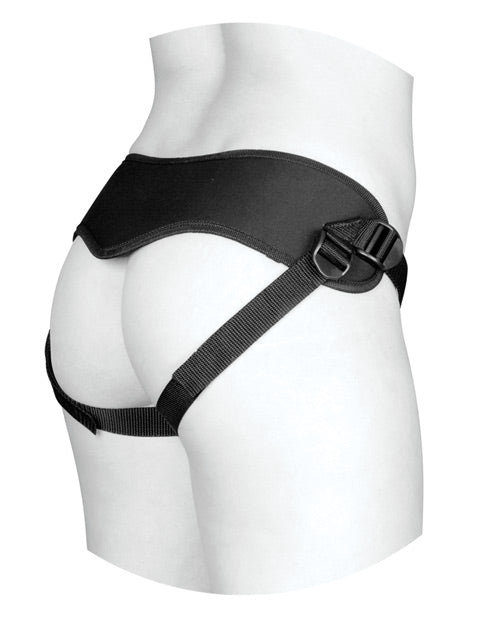 Vac-U-Lock Supreme Harness with Vibrating Plug - Black