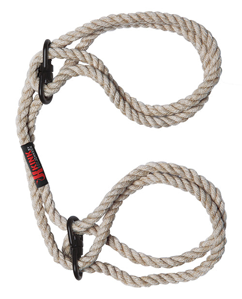 Kink Hogtie Bind & Tie Wrist or Ankle Hemp Cuffs - 6 mm - Assorted Colors - Empower Pleasure