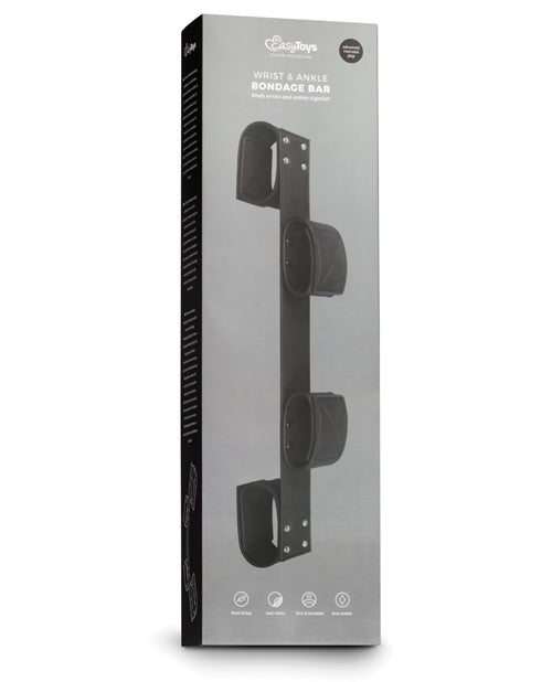 Easy Toys Wrist and Ankle Bondage Bar - Black