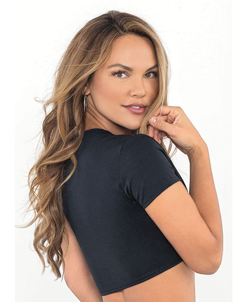 Tie Top Black O/S - Empower Pleasure
