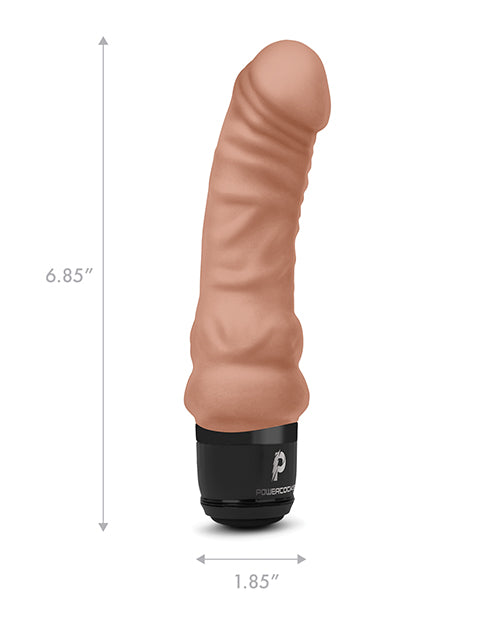 Powercocks 6" Realistic Vibrator - Mocha