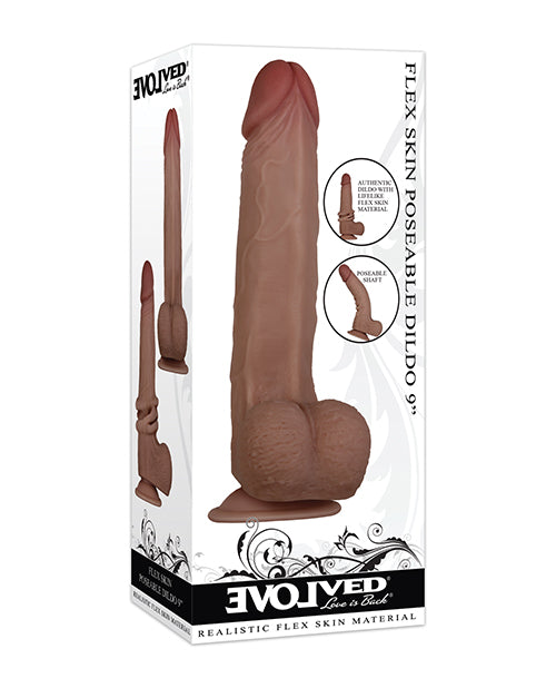 Evolved Flexskin Poseable Dildo 9" - Assorted Colors