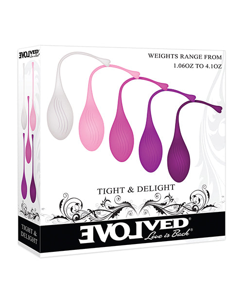Evolved Tight & Delight 5 pc Weighted Kegel Ball Set - Assorted Colors - Empower Pleasure
