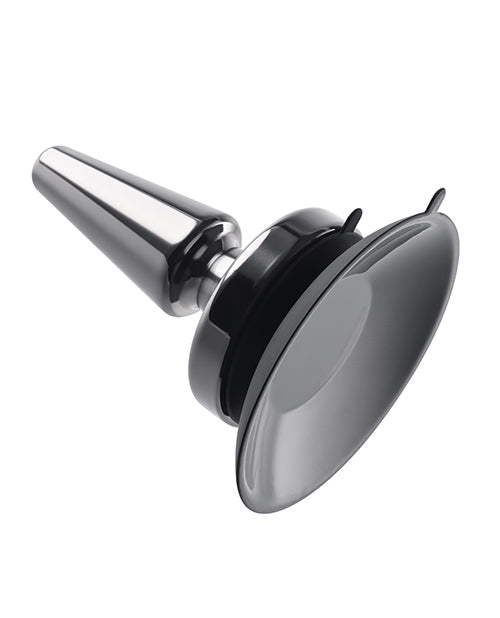 Evolved Beginner Vibrating Rechargeable Metal Plug - Black - Empower Pleasure