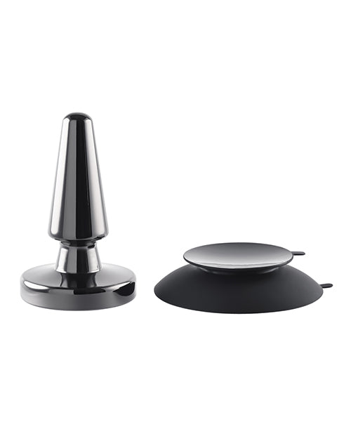 Evolved Beginner Vibrating Rechargeable Metal Plug - Black - Empower Pleasure