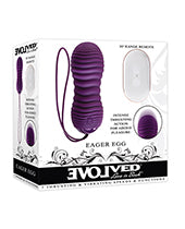Evolved Eager Egg Vibrating & Thrusting Egg with Remote - Purple Evolved Eager Egg Vibrating & Thrusting Egg with Remote - Purple