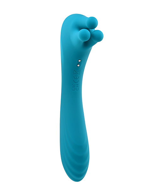Evolved Heads or Tails Rechargeable Vibrator - Teal - Empower Pleasure