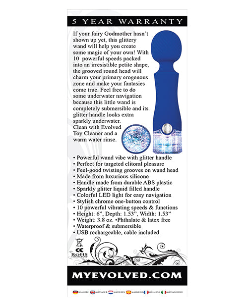 Evolved Dazzle Rechargeable Wand - Blue - Empower Pleasure