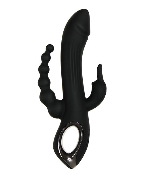 Evolved Trifecta Triple Stim Rechargeable - Black - Empower Pleasure