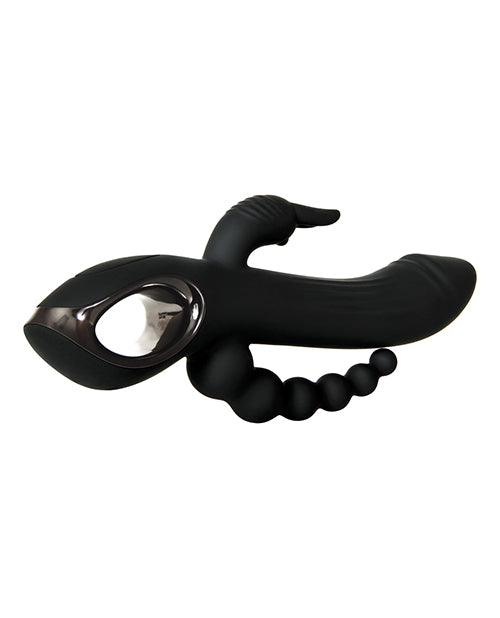 Evolved Trifecta Triple Stim Rechargeable - Black - Empower Pleasure