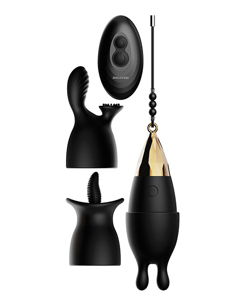 Evolved Egg Citement Rechargeable Bullet - Black/Gold - Empower Pleasure