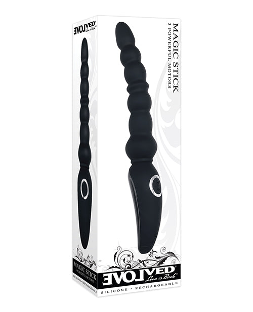 Evolved Magic Stick Beaded Vibrator - Black - Empower Pleasure
