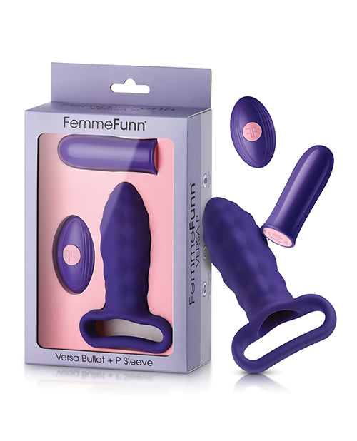 Femme Funn Versa Bullet with Plug Sleeve - Dark Purple