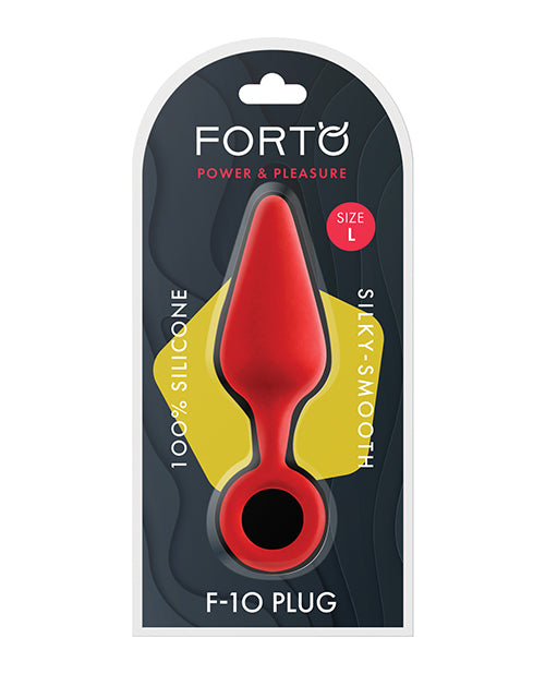 Forto F-10 Silicone Plug with Pull Ring - Large Red