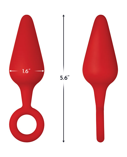 Forto F-10 Silicone Plug with Pull Ring - Large Red