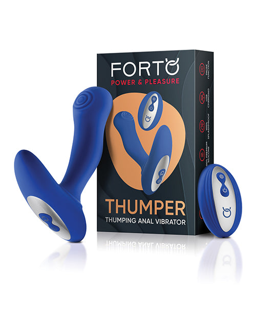Forto Thumper Anal Vibrator - Blue - Empower Pleasure