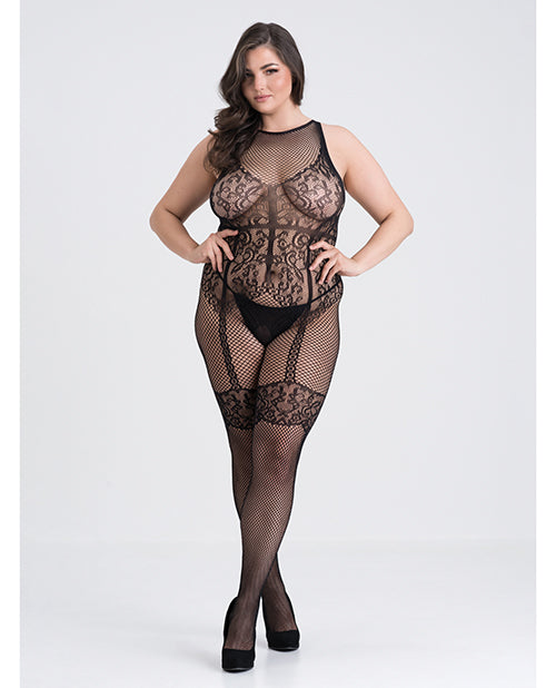 Fifty Shades of Grey Captivate Lacy Body Stocking Black O/S Curve - Empower Pleasure