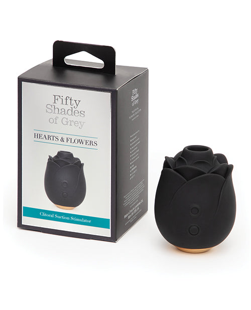 Fifty Shades of Grey Hearts & Flowers Rose Vibrator - Black - Empower Pleasure
