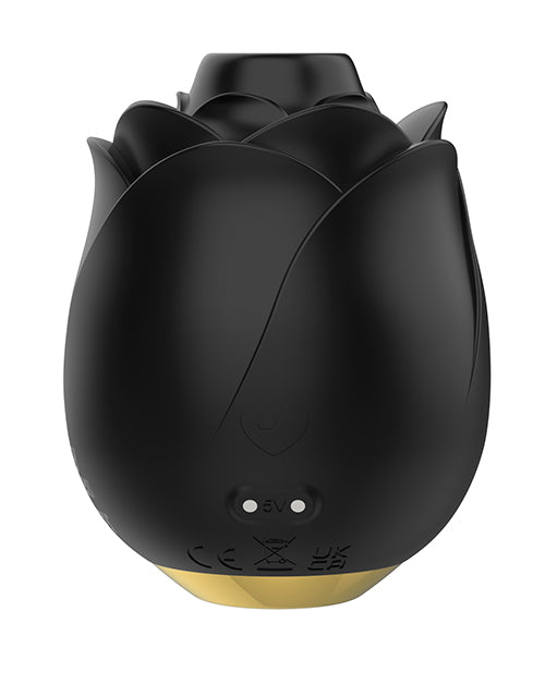 Fifty Shades of Grey Hearts & Flowers Rose Vibrator - Black - Empower Pleasure
