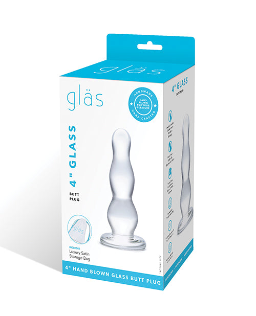 Glas 4" Butt Plug - Clear - Empower Pleasure