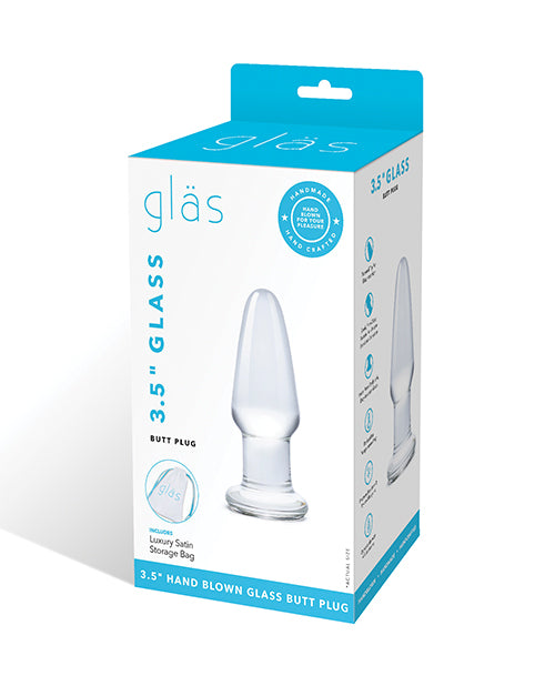 Glas 3.5" Butt Plug - Clear - Empower Pleasure