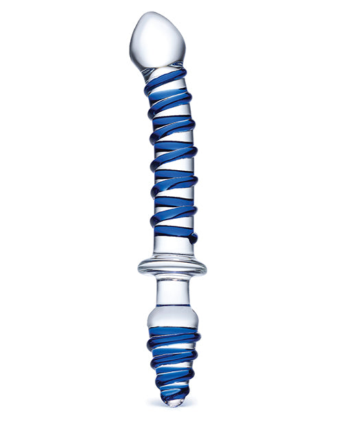 Glas 10" Mr. Swirly Double Ended Glass Dildo & Butt P - Empower Pleasure