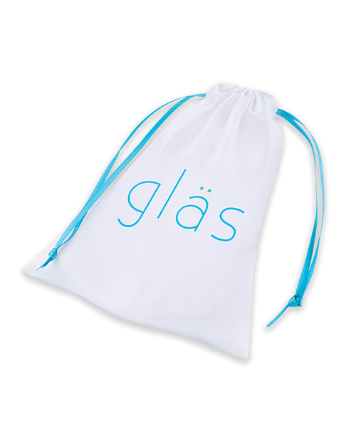 Glas 4" Beaded Glass Butt Plug w/Tapered Base - Clear - Empower Pleasure