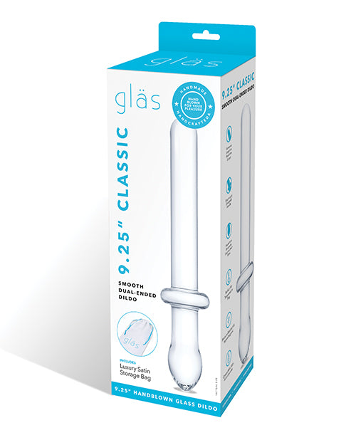 Glas 9.25" Classic Smooth Dual Ended Dildo - Clear - Empower Pleasure