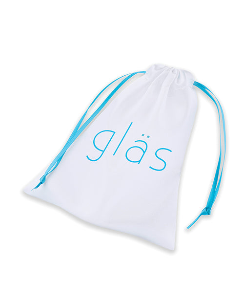 Glas 3.5" Rechargeable Vibrating Beaded Butt Plug - Blue - Empower Pleasure