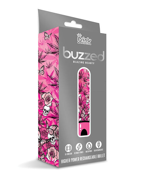 Buzzed 3.5" Rechargeable Bullet - Blazing Beauty Pink - Empower Pleasure