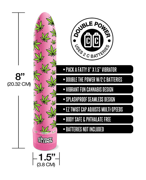 Stoner Vibes Pack A Fatty Multi Speed Vibrator - Pink Kush - Empower Pleasure